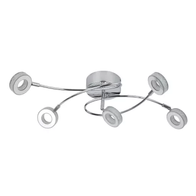 LED bodové stropné svietidlo VINOLA - 5x5W, 3000K (teplá biela), chrómované