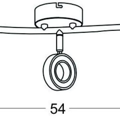 LED bodové stropné svietidlo VINOLA - 3x5W, 3000K (teplá biela), chrómované