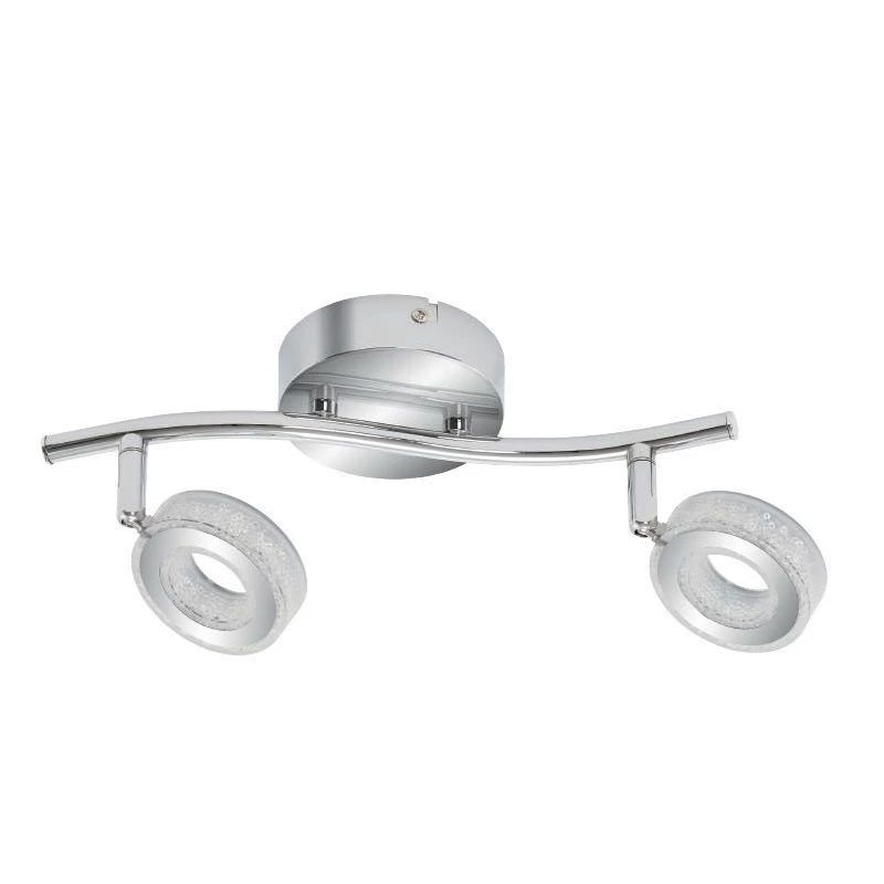 LED bodové nástenné / stropné svietidlo VINOLA - 2x5W, 3000K (teplá biela), chrómované