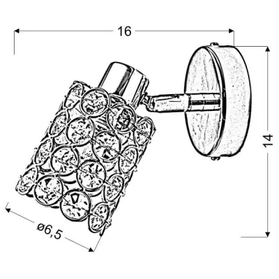Nástenné bodové osvetlenie YORK - 1xG9, 40W, mosadzné