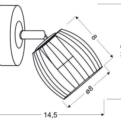 LED nástenné bodové svetlo ZONK - 1x3W, 3000K (teplá biela), čierne / strieborné
