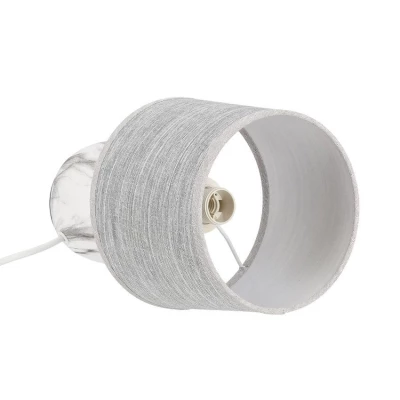 Moderná stolná keramická lampa ADELINA - 1xE14, 40W, biela / šedá