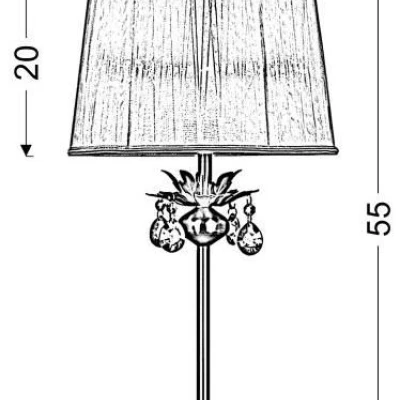 Stolná lampa v klasickom štýle ADONIS - 1xE27, 60W, patina