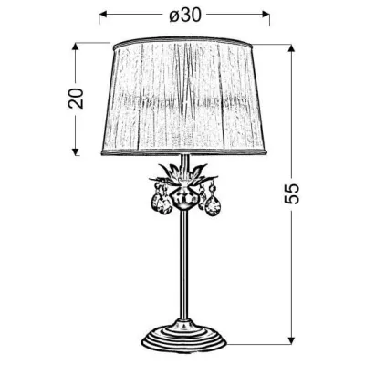 Stolná lampa v klasickom štýle ADONIS - 1xE27, 60W, patina