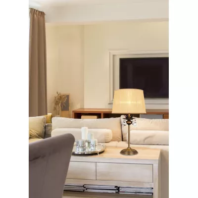 Stolná lampa v klasickom štýle ADONIS - 1xE27, 60W, patina