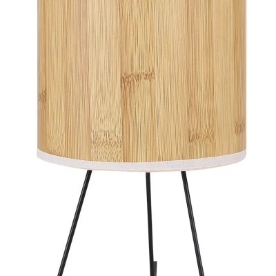 Dizajnová stolná lampa ADORA - 1xE14, 40W, borovica / čierna