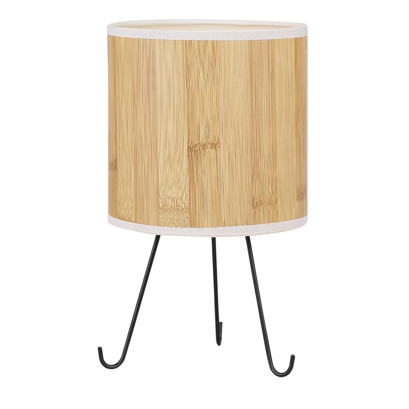 Dizajnová stolná lampa ADORA - 1xE14, 40W, borovica / čierna