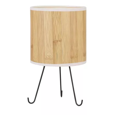 Dizajnová stolná lampa ADORA - 1xE14, 40W, borovica / čierna