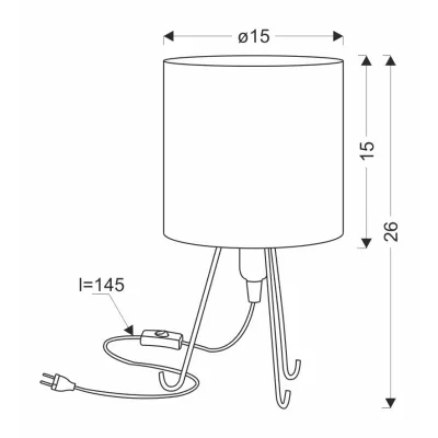 Dizajnová stolná lampa ADORA - 1xE14, 40W, borovica / čierna