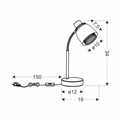 Moderná stolná lampa ALEKSANDRIA - 1xE14, 40W, zlatá / čierna
