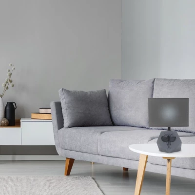Stolná moderná lampa ANIMI - 1xE14, 40W, tmavá šedá