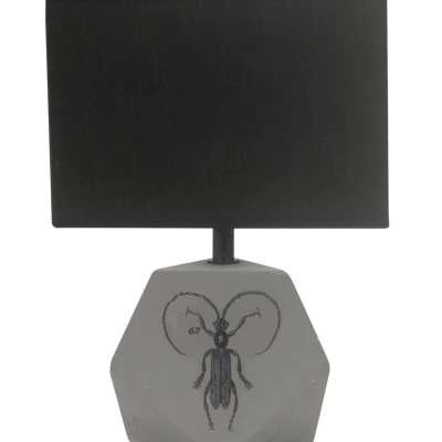 Stolná moderná lampa ANIMI - 1xE14, 40W, svetlá šedá / čierna