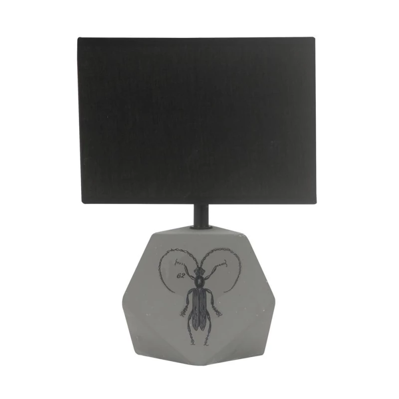 Stolná moderná lampa ANIMI - 1xE14, 40W, svetlá šedá / čierna