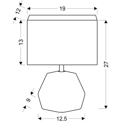 Stolná moderná lampa ANIMI - 1xE14, 40W, svetlá šedá / čierna