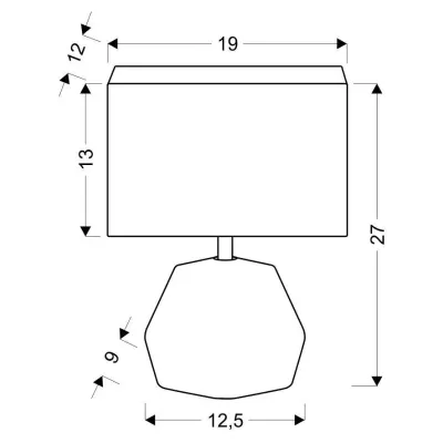 Stolná moderná lampa ANIMI - 1xE14, 40W, svetlá šedá / čierna