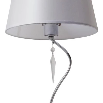 Moderná stolná lampa ANSA - 1xE27, 60W, chrómovaná / biela