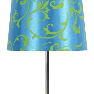 Moderná stolná lampa AROSA - 1xE14, 40W, strieborná / modrá