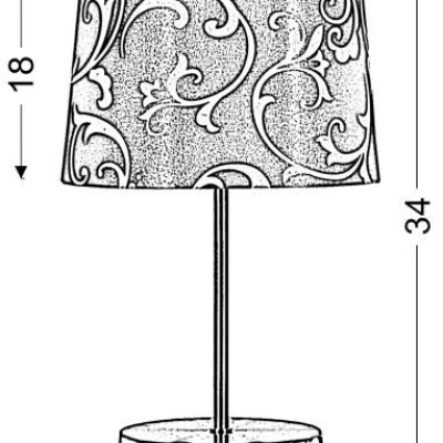 Moderná stolná lampa AROSA - 1xE14, 40W, strieborná / ružová