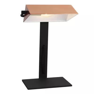 Stolová lampa v bankárskom štýle BANKIER - 1xE14, 40W, čierna / medená