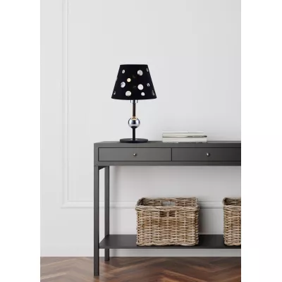 Stolná moderná lampa BATLEY - 1xE14, 60W, čierna
