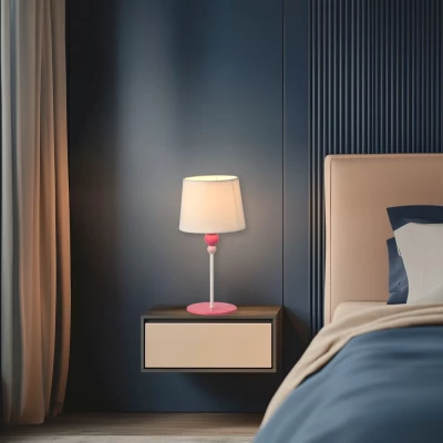 Detská stolná lampička BEBE - 1xE27, 60W, ružová / biela