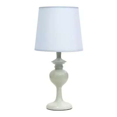 Moderná stolná lampa BERKANE - 1xE14, 40W, biela / modrá