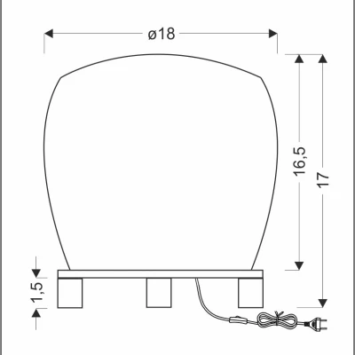 Stolná dizajnová LED lampa BERLOZ - 6,6 W, 3000K (teplá biela), čierna