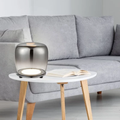 Stolná dizajnová LED lampa BERLOZ - 18W, 3000K (teplá biela), čierna