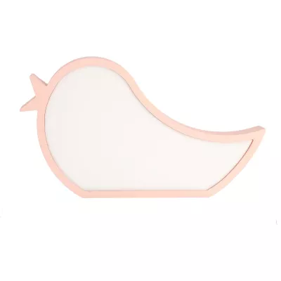 Stolná LED lampička do detskej izby BIRD - 12W, 3000K (teplá biela), ružová