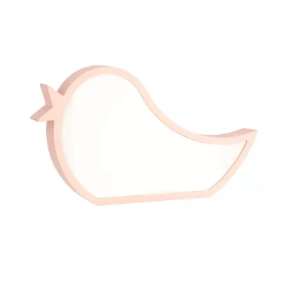 Stolná LED lampička do detskej izby BIRD - 12W, 3000K (teplá biela), ružová