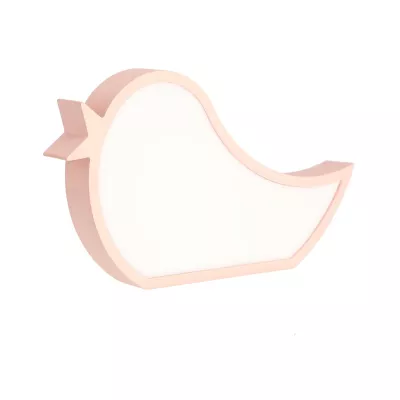 Stolná LED lampička do detskej izby BIRD - 12W, 3000K (teplá biela), ružová