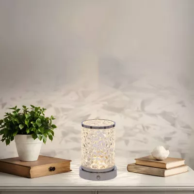 Stolná dotyková LED lampa BRILLO 1 - 2,5W, 3000-6000K (teplá-studená biela), číra