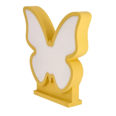 Stolná detská LED lampička BUTTERFLY - 14W, 3000K (teplá biela), žltá