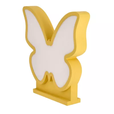 Stolná detská LED lampička BUTTERFLY - 14W, 3000K (teplá biela), žltá