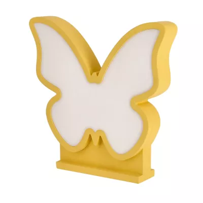 Stolná detská LED lampička BUTTERFLY - 14W, 3000K (teplá biela), žltá
