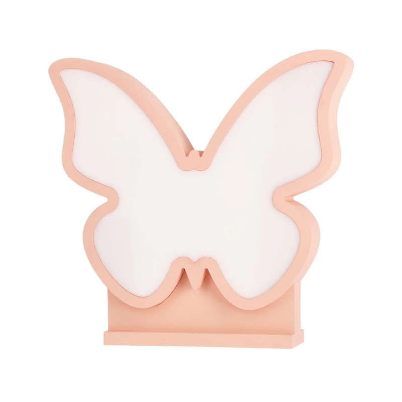 Stolná detská LED lampička BUTTERFLY - 14W, 3000K (teplá biela), ružová