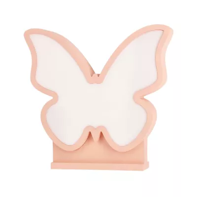 Stolná detská LED lampička BUTTERFLY - 14W, 3000K (teplá biela), ružová
