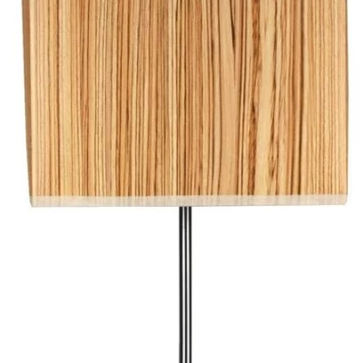 Stolná moderná lampa CAJMAN - 1xE14, 40W, imitácia borovice