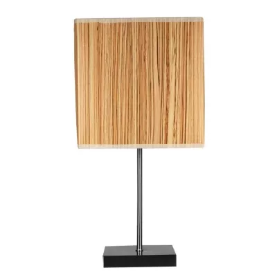 Stolná moderná lampa CAJMAN - 1xE14, 40W, imitácia borovice