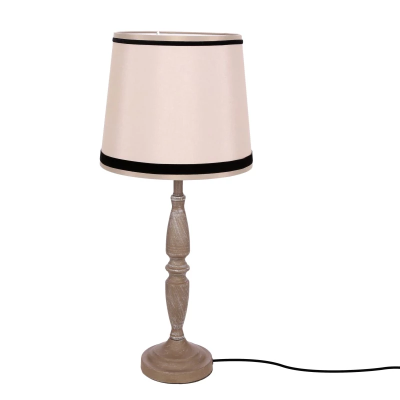 Stolná lampa na nočný stolík CARDINALE 3 - 1xE27, 40W, tmavá šedá / béžová