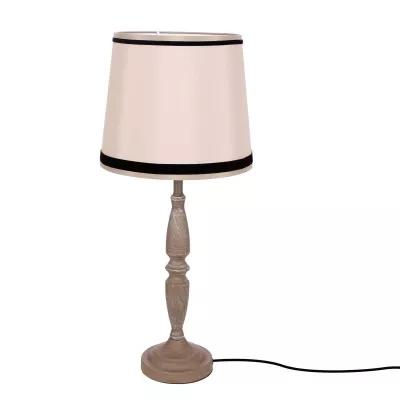 Stolná lampa na nočný stolík CARDINALE 3 - 1xE27, 40W, tmavá šedá / béžová