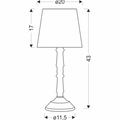 Stolná lampa na nočný stolík CARDINALE 1 - 1xE27, 40W, tmavá šedá / tmavý ľan