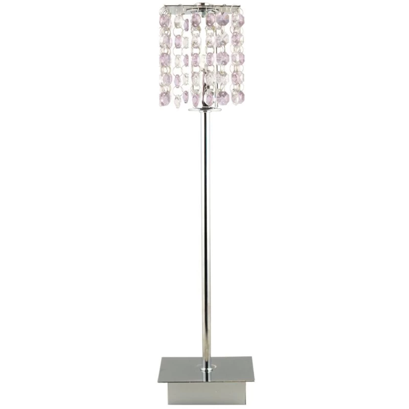 Moderná stolná lampa CLASSIC - 1xG9, 40W, chrómovaná / fialová
