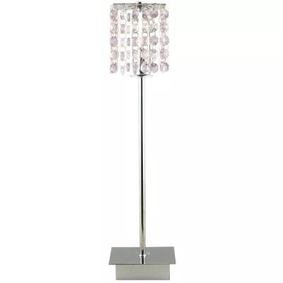 Moderná stolná lampa CLASSIC - 1xG9, 40W, chrómovaná / fialová
