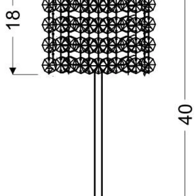 Moderná stolná lampa CLASSIC - 1xG9, 40W, chrómovaná / fialová