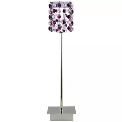 Moderná stolná lampa CLASSIC - 1xG9, 40W, chrómovaná / vínová