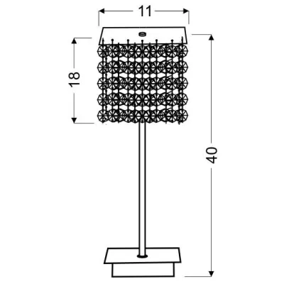 Moderná stolná lampa CLASSIC - 1xG9, 40W, chrómovaná / vínová