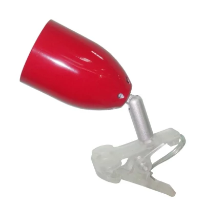 Stolná LED lampička s klipom CLIP - 3W, 4000K (denná biela), červená