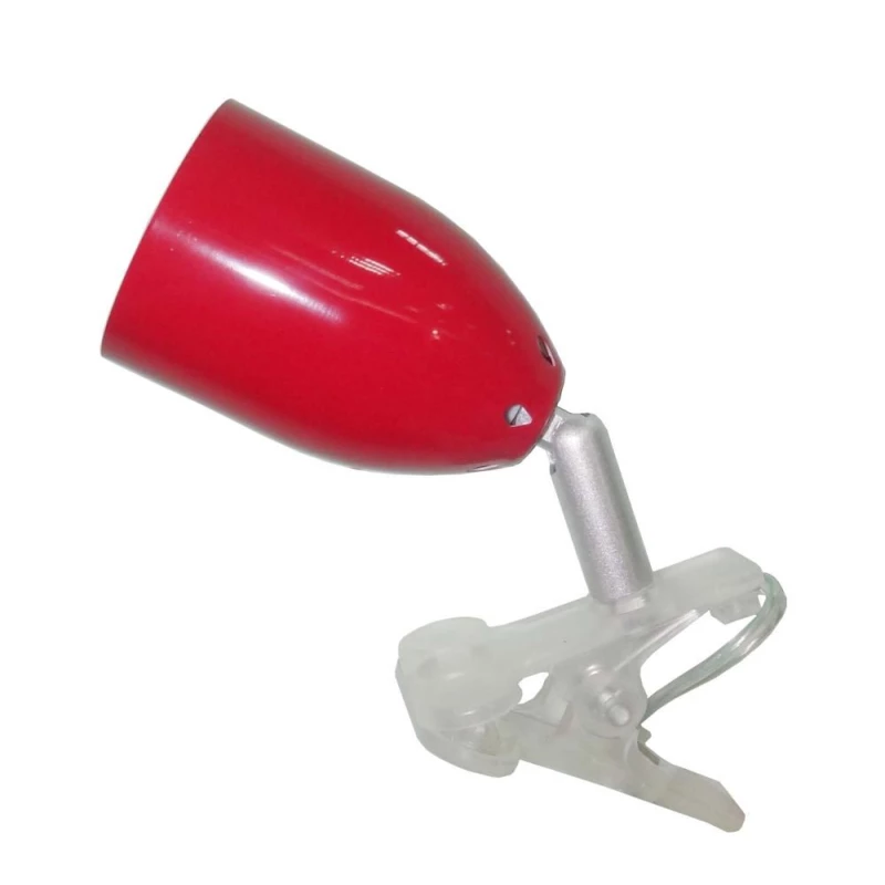 Stolná LED lampička s klipom CLIP - 3W, 4000K (denná biela), červená