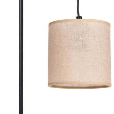Stolná lampa COMBI - 1xE27, 60W, čierna / hnedá / béžová